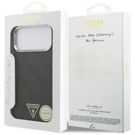 Оригинальный чехол Guess 4G Triangle Logo с MagSafe на iPhone 17 Pro Max - black