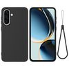Силиконовый чехол Solid Color Liquid Silicone на Samsung Galaxy A37 5G — чёрный
