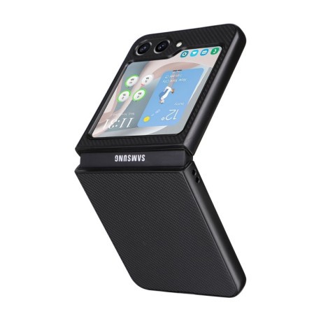Протиударний чохол EsCase Leather Series для Samsung Galaxy Flip 5 - чорний