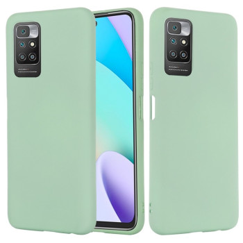 Силиконовый чехол Solid Color Liquid Silicone на Xiaomi Redmi 10 - зеленый