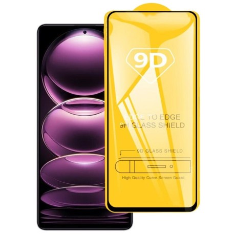 Защитное стекло 9D Full Glue Full Screen на Xiaomi Redmi Note 12 Pro / 12 Pro+ / 12 Explorer - черное