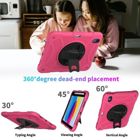 Протиударний чохол Rotary Grab для iPad 10.9 2022 - пурпурно-червоний