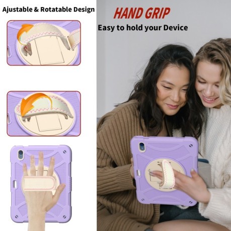 Протиударний чохол Rotary Grab для iPad 10.9 2022 - фіолетовий