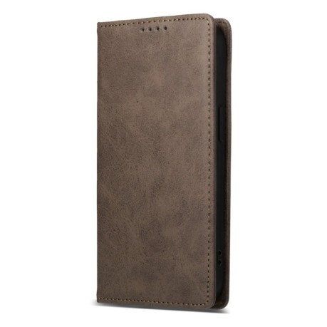 Чехол-книжка Business Solid Color Magnetic RFID Leather на iPhone 16 Pro Max - коричневый