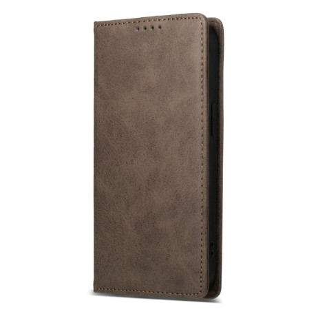 Чехол-книжка Business Solid Color Magnetic RFID Leather на iPhone 16e - коричневый