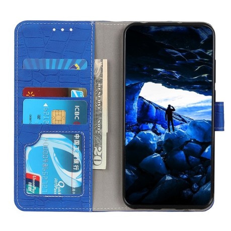 Чохол-книга Magnetic Crocodile Texture на Samsung Galaxy A41- синій
