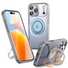 Чехол Kalebol с подставкой 360 и MagSafe на iPhone 18 Pro Max — титановый