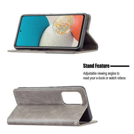 Чехол-книжка Rhombus Texture для Samsung Galaxy A53 5G - серый
