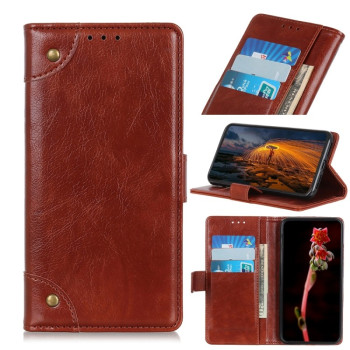 Чохол-книжка Copper Buckle Nappa Texture Samsung Galaxy M32/A22 4G - коричневий