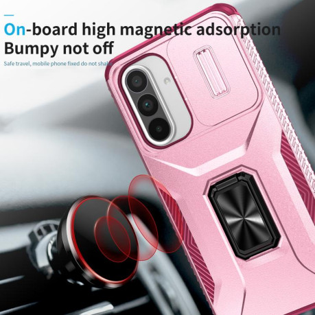 Протиударний чохол Sliding Camshield для Samsung Galaxy A36 - Pink + Rose Red