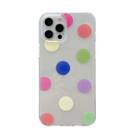Противоударный чехол Colorful Dot Pattern для iPhone 11 Pro Max - красно-синий