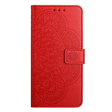 Чохол-книжка Flower Embossed Leather на Xiaomi Redmi Note 14 4G 164.48mm - червоний