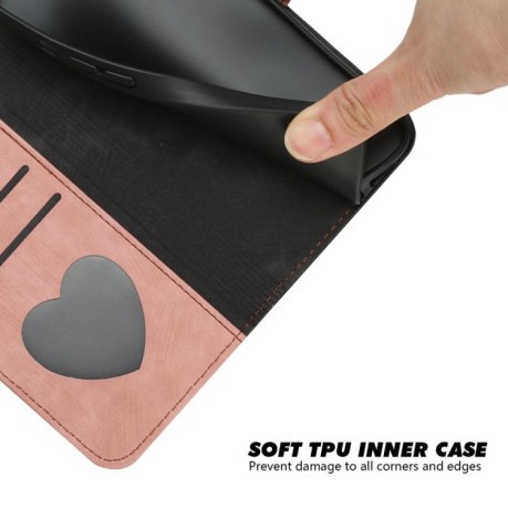Чохол-книжка Buckle Double Fold Hand Strap Leather на Samsung Galaxy F16 5G / M16 5G - рожевий