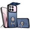 Противоударный чехол Escase со шторкой камеры и вращающимся держателем на Xiaomi 17T 5G — синий