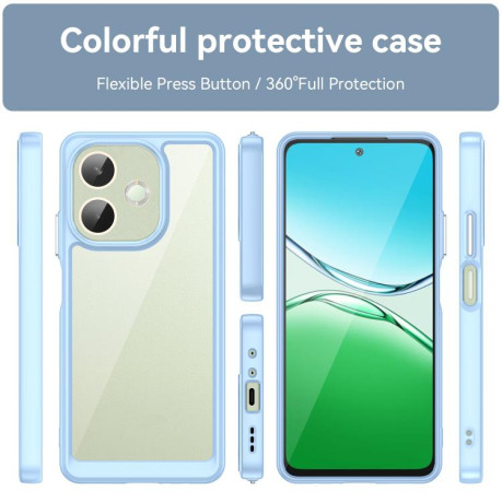 Противоударный чохол Colorful Acrylic Series для OPPO A5 Pro 5G - синий