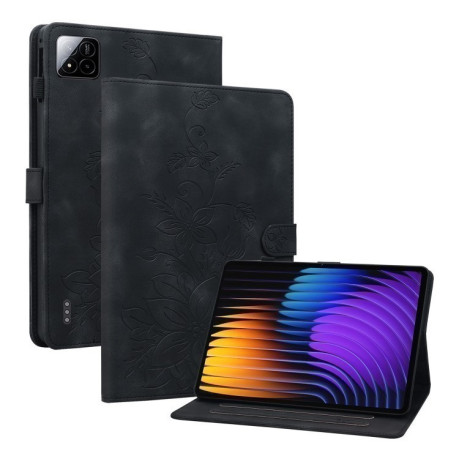 Чехол-книжка Lily Embossed Leather для Xiaomi Pad 7/Pad 7 Pro - черный
