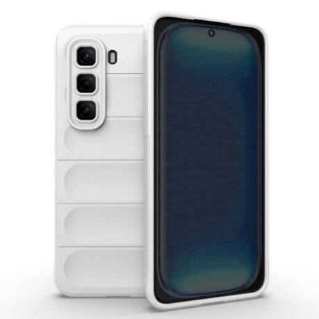 Силиконовый чехол Magic Flannel на Infinix Hot 50 Pro 4G Global - белый