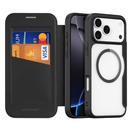 Чехол-книжка DUX DUCIS Skin X Pro Series с Magsafe на iPhone 17 Pro Max - черный
