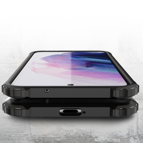 Противоударный чехол Magic Armor для Samsung Galaxy S21 FE - серебристый