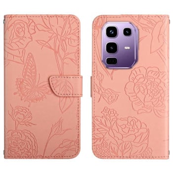 Чохол-книжка Skin Feel Butterfly Embossed для Infinix Note 50 Pro+ 5G - рожевий