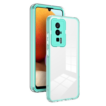 Противоударный чехол Clear Color Frame для Xiaomi Poco F5 Pro/Redmi K60/K60 Pro 5G - зеленый