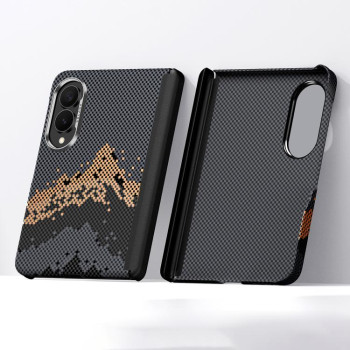 Кевларовий чохол Sulada Kevlar Pixel Grid Texture Skin Feel на Samsung Galaxy Fold8 5G — чорний