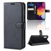 Кожаный чехол- книжка Litchi Texture Samsung Galaxy A50/A30s/A50s- черный