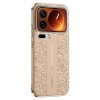 Чохол Cloud Dragon Pattern Plain Leather з візерунком дракона на Xiaomi 17 Pro — золотий