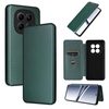 Чохол-книжка Carbon Fiber Texture на Xiaomi Redmi Note 15 4G / 5G /Poco M8 15 5G / 4G  / Poco M8 5G — зелений