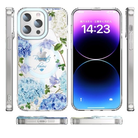 Чохол протиударний with Magsafe Magnetic Shockproof для iPhone 15 - Floral