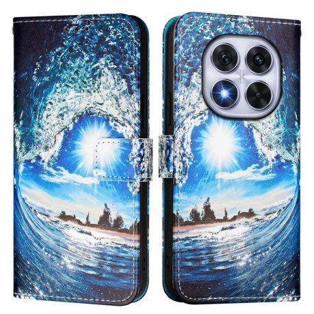 Чохол-книжка Colored Drawing Pattern Plain Weave Leather для Xiaomi Redmi Note 14 Pro 5G/Poco X7 - кольоровий