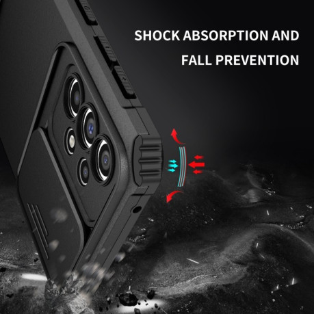 Противоударный чехол Stereoscopic Holder для Samsung Galaxy A33 5G - черный