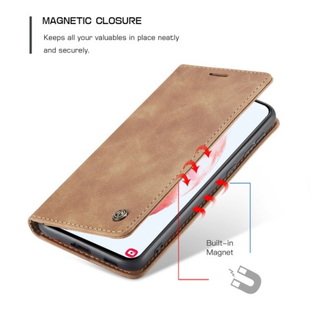 Чехол-книжка CaseMe-013 Multifunctional на Samsung Galaxy S21 - коричневый