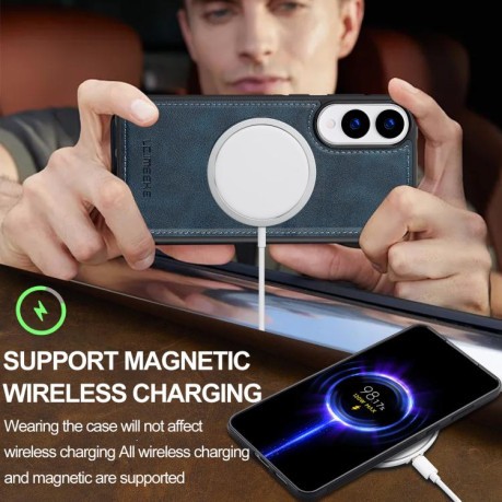 Чохол LC.IMEEKE Magsafe для Samsung Galaxy S25 Edge 5G - синій