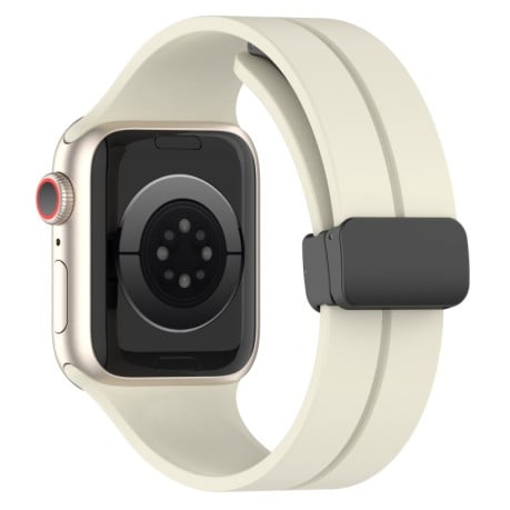 Силиконовый ремешок Solid Color для Apple Watch Ultra 49mm/45mm/44mm - бежевый