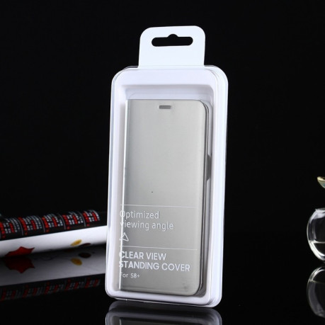Чохол-книжка Clear View на Samsung Galaxy S8+/G955 Electroplating Mirror-сріблястий