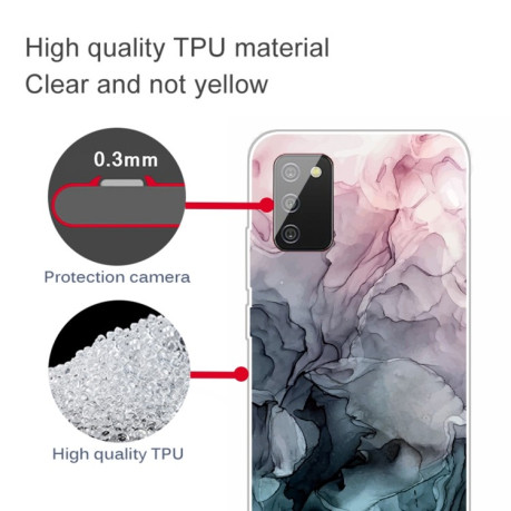 Противоударный чехол Marble Pattern для Samsung Galaxy A02s - Abstract Light Pink