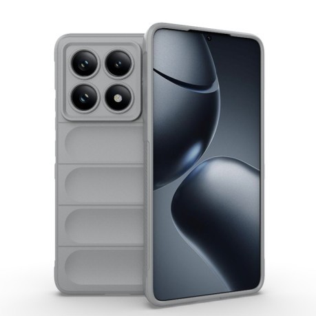 Силіконовий чохол Magic Flannel для Xiaomi 14T Pro 5G Global - сірий