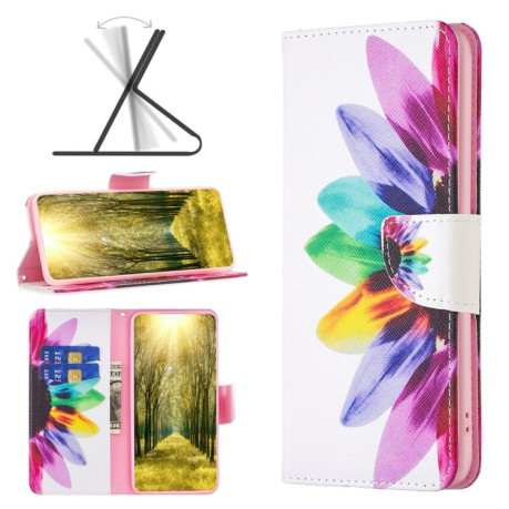 Чехол-книжка Colored Drawing Pattern для OnePlus 10 Pro 5G - Sun Flower