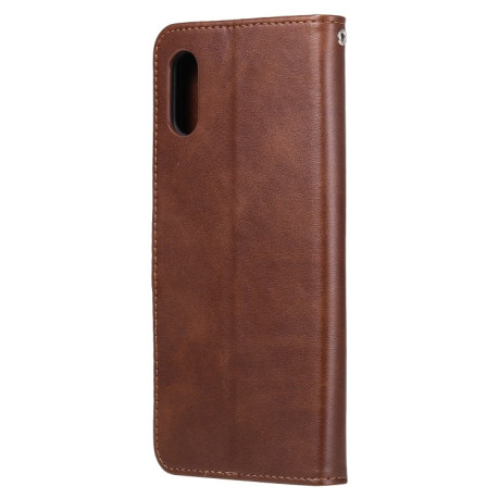 Чехол-книжка Fashion Calf Texture для Xiaomi Redmi 9A - коричневый