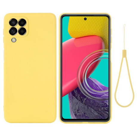 Чохол Solid Color Liquid Silicone Samsung Galaxy M53 5G - жовтий