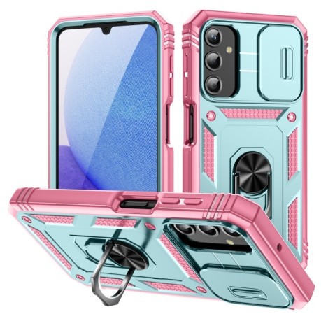 Противоударный чехол Sliding Camshield для Samsung Galaxy A25 5G - розовый