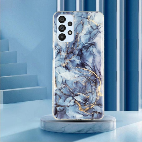 Противоударный чехол IMD Marble для Samsung Galaxy A53 5G  - серый
