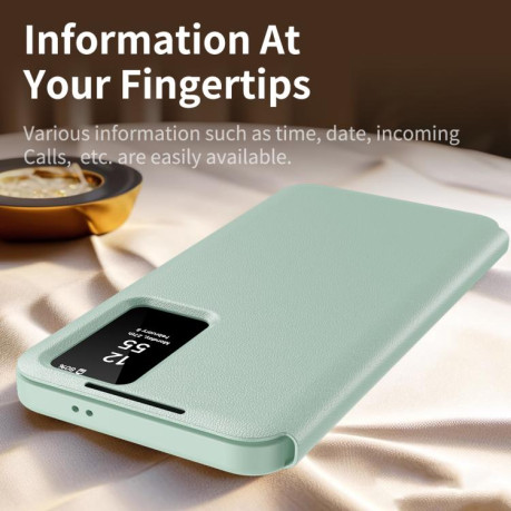 Чохол-книжка Smart View Window Leather  для Samsung Galaxy S25+ 5G - зелений