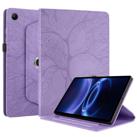 Чехол-книжка Tree Life Embossed Rotation Leather на Xiaomi Redmi Pad 2 SE 9.7 2026 — фиолетовый