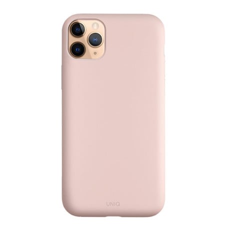 Оригинальный чехол UNIQ etui Lino Hue для iPhone 11 Pro Max - розовый