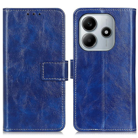 Чехол-книжка Magnetic Retro Crazy Horse Texture на Xiaomi Redmi Note 14 4G 164.84mm - синий