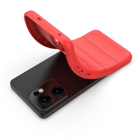 Силиконовый чехол Magic Flannel для OPPO Reno13 F/Reno13 FS- винно-красный