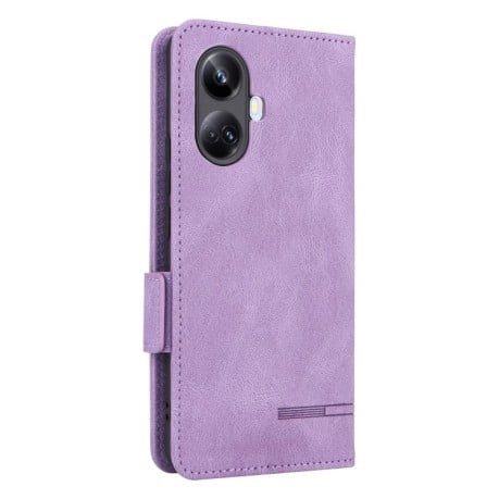 Чехол-книжка Magnetic Clasp Flip для Realme 10 Pro+ - фиолетовый