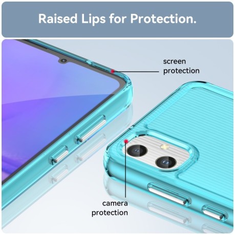 Противоударный чехол Candy Series для Samsung Galaxy A05 - синий